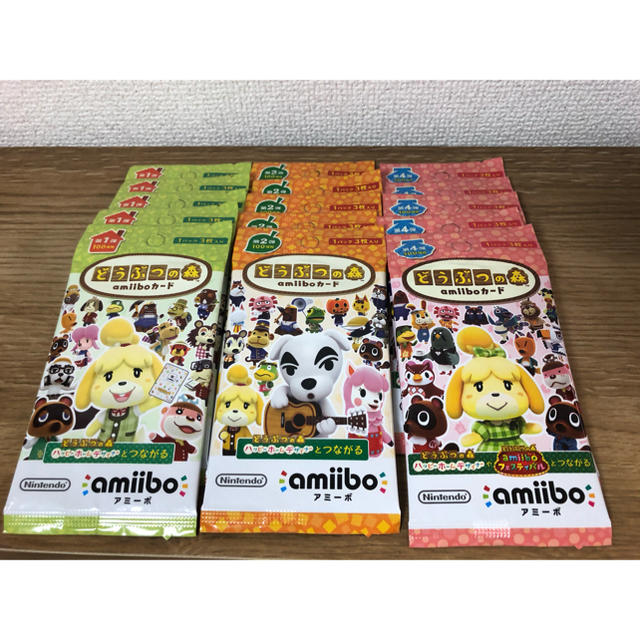 どうぶつの森　amiiboカード　未開封パックトレーディングカード