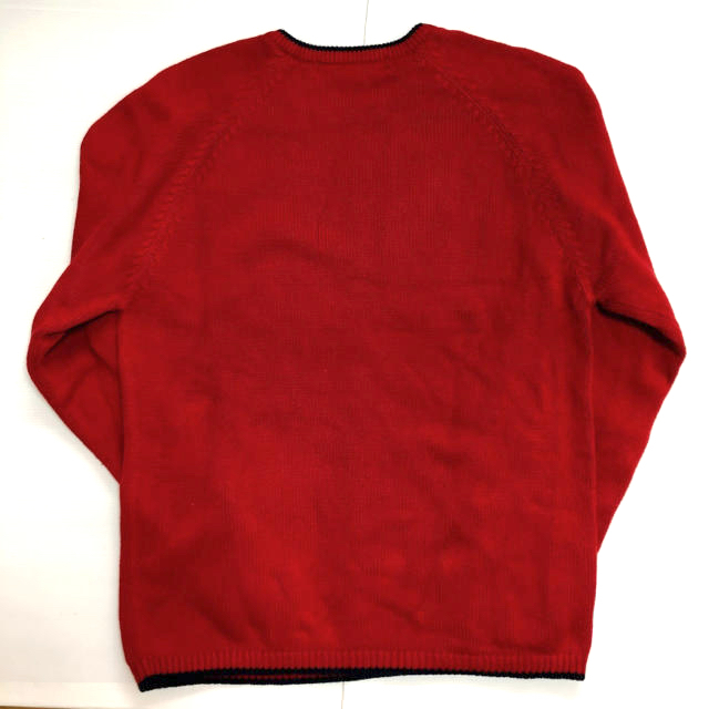GUESS(ゲス)のGUESS DENIM JEANS ニット　セーター　赤 メンズのトップス(ニット/セーター)の商品写真