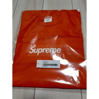 シュプリーム(Supreme)のM supreme box logo tee Orange L/S Medium(Tシャツ/カットソー(七分/長袖))