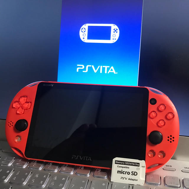 PlayStation Vita - 送料込PSVITA本体PCH-2000 【変革henkakuアダプター付き】の通販 by