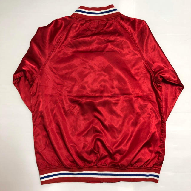 STUSSY(ステューシー)のSTUSSY スタジャン　赤　レッド　ナイロン メンズのジャケット/アウター(スタジャン)の商品写真