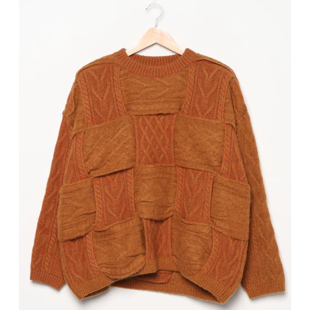 YOKE/ヨーク/CROSSING CABLE CREW NECK KNIT