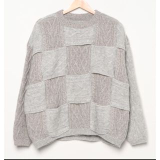 サンシー(SUNSEA)のてけ様　YOKE/CROSSING CABLE CREW NECK KNIT(ニット/セーター)