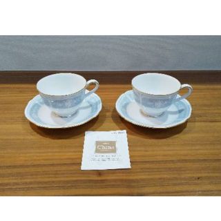 ノリタケ(Noritake)の【未使用品】ノリタケ　レースウッドゴールド ティーカップセット（ペア）(食器)