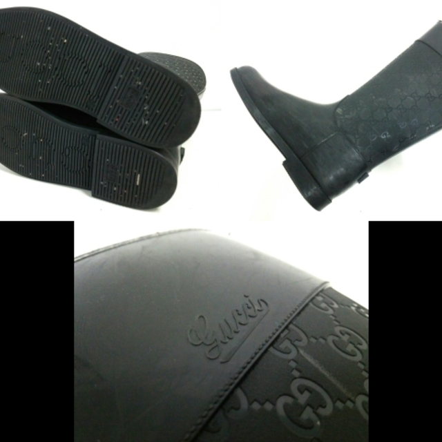 Gucci(グッチ)のグッチ レインブーツ 39 レディース - 黒 レディースの靴/シューズ(レインブーツ/長靴)の商品写真