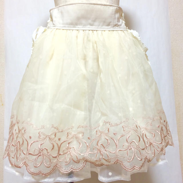 LIZ LISA(リズリサ)のリズリサ リボン刺繍スカート フレア レディースのスカート(ミニスカート)の商品写真