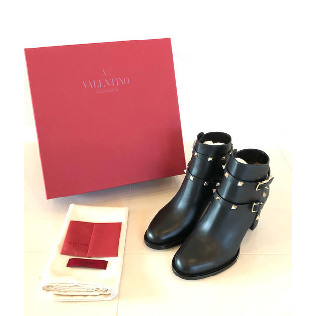 魅了 VALENTINO 37 ブーツ ロックスタッズ ヴァレンティノ 新品