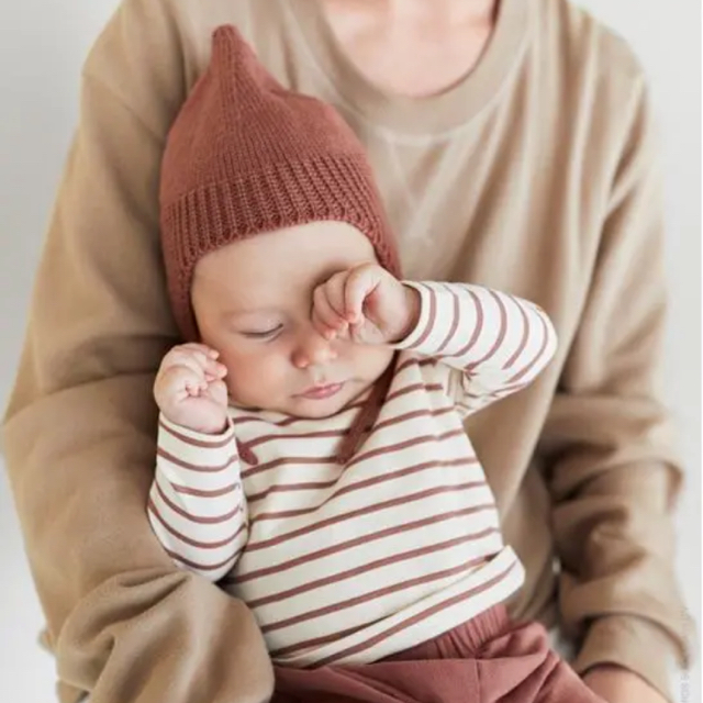 かわいい! ZARA BABY KIDS ビーニー ニット帽 カーキ 未使用