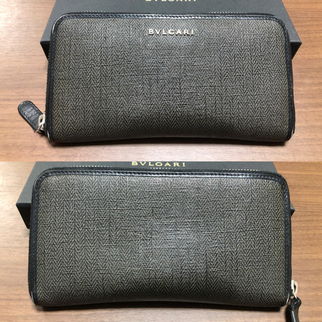 即決 ブルガリ BVLGARI ラウンドファスナー 長財布 中古品 送料無料