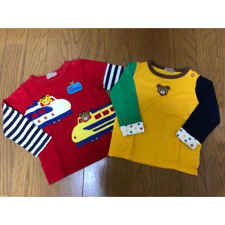 ミキハウス(mikihouse)のミキハウス プッチー 重ね着風 新幹線ロンT、マルチカラー（90）(Tシャツ/カットソー)