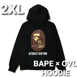 アベイシングエイプ(A BATHING APE)の[新品] BAPE × OVO PULL OVER HOODIE 2XL(パーカー)