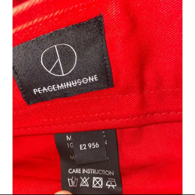 PEACEMINUSONE(ピースマイナスワン)のpeaceminusone work pants RED ワーク パンツ メンズのパンツ(ワークパンツ/カーゴパンツ)の商品写真