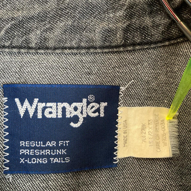 Wrangler(ラングラー)の古着 USA製 ラングラー  ウエスタンデニムシャツ wrangler 状態良好 メンズのトップス(シャツ)の商品写真