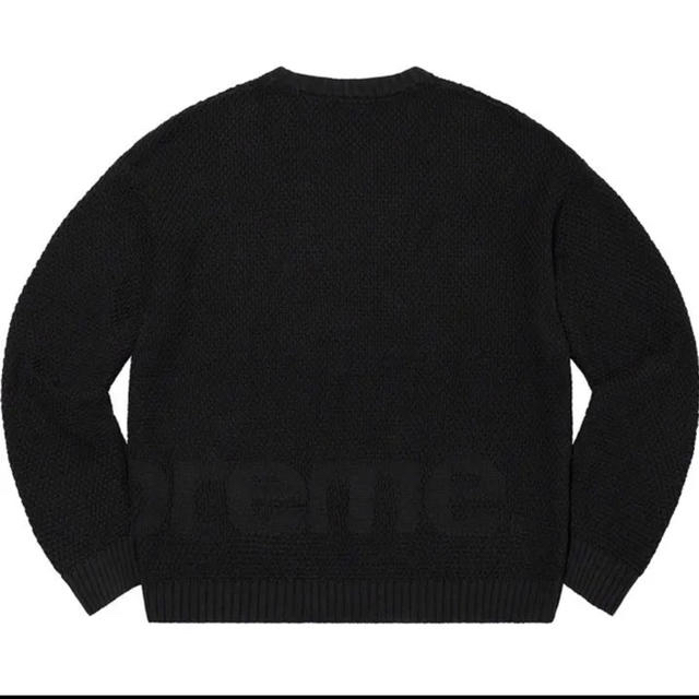 SUPREME Textured Small Box Sweater BLACK