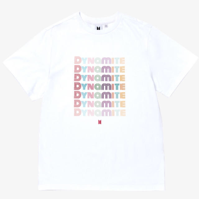 防弾少年団(BTS) - 公式 BTS DYNamITE ロゴTシャツ 白の通販 by 防弾少年団(BTS) - 公式 BTS DYNamITE ロゴTシャツ 白の通販 by