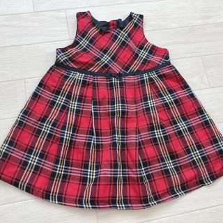 パック様専用ページ　子供服　女の子　チェックワンピース　90cm 新品未使用(ワンピース)