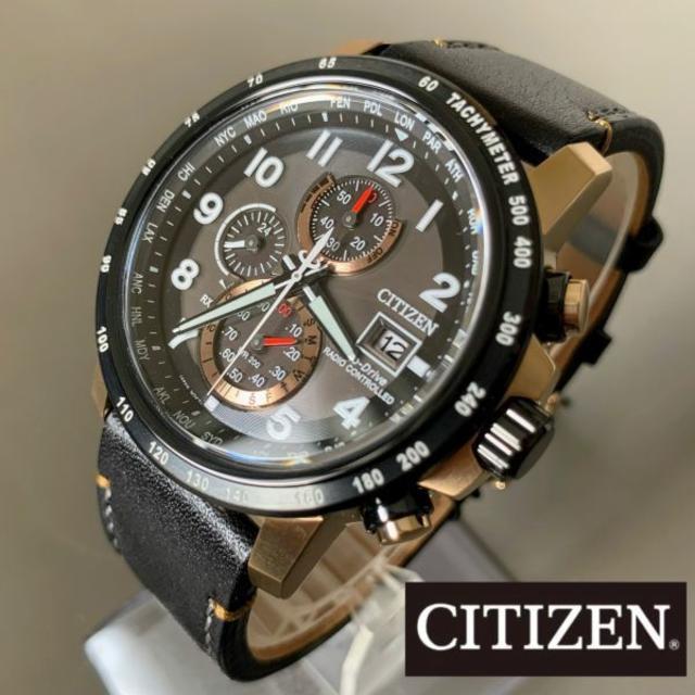 高評価なギフト CITIZEN - シチズン 電波ソーラー クロノグラフ CITIZEN エコドライブ メンズ腕時計 腕時計(アナログ)