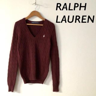 ラルフローレン(Ralph Lauren)のRALPH LAUREN SPORT Vネックコットン ケーブル ニット(ニット/セーター)