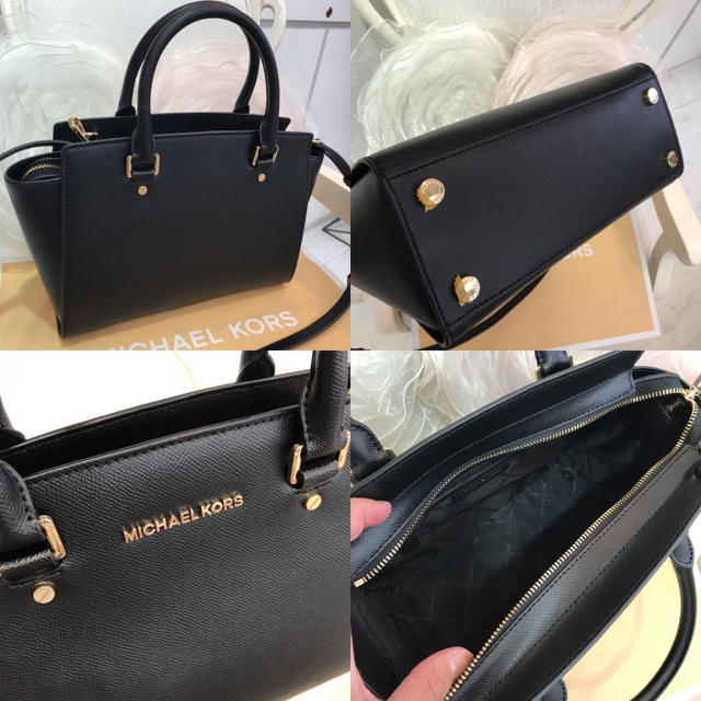 Michael Kors(マイケルコース)の☆新品☆マイケルコース ショルダーバッグ ハンドバッグ　セルマ　黒 レディースのバッグ(ハンドバッグ)の商品写真