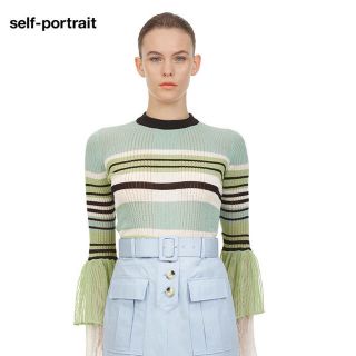 セルフポートレイト(SELF PORTRAIT)の❤️ 正規品【2020 秋新作】Selfportrait新品綺麗カラー、セーター(ニット/セーター)