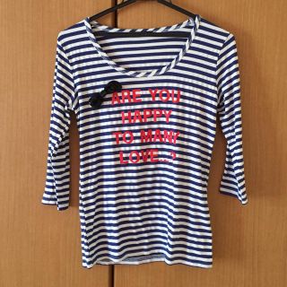 イング(INGNI)のリボンがかわいいボーダーTシャツ(Tシャツ(長袖/七分))