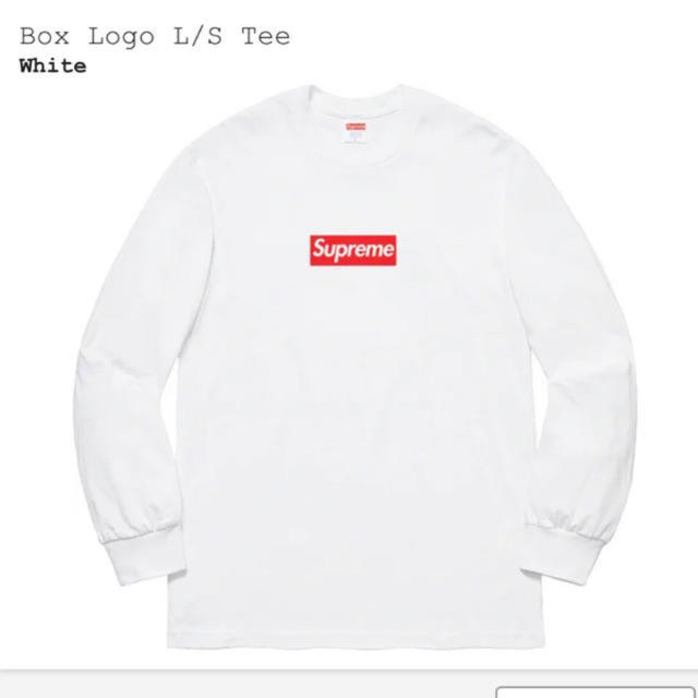 Supreme box logo L/S white Mサイズ