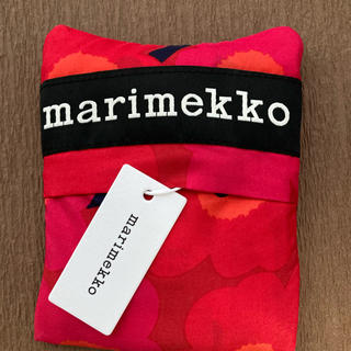 マリメッコ(marimekko)のマリメッコ  折りたたみ式エコバッグ　ミニウニッコ  レッド×ピンク(エコバッグ)