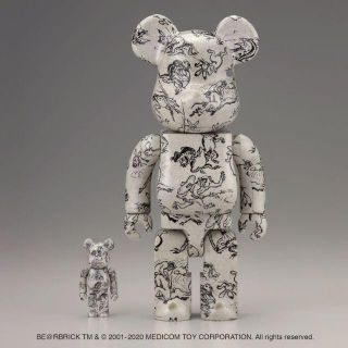 BE@RBRICK 鳥獣人物戯画 100％ & 400％ 2個(その他)