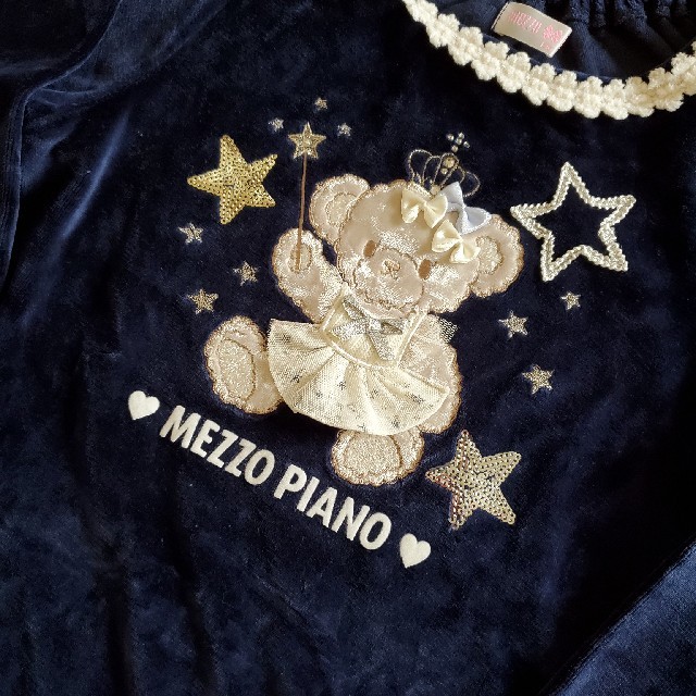 mezzo piano(メゾピアノ)の#25.メゾピアノ ベロアワンピース 130 キッズ/ベビー/マタニティのキッズ服女の子用(90cm~)(ワンピース)の商品写真