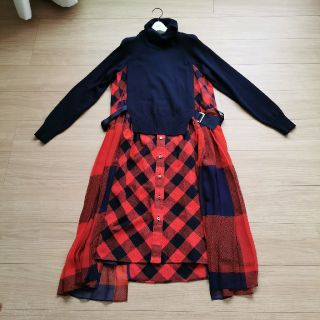 サカイ(sacai)のsacai　ドッキングワンピース(ロングワンピース/マキシワンピース)