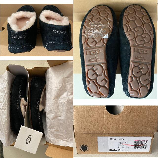 UGG(アグ)の新品 UGG アンスレー ローファー モカシン ブラック 黒 22cm  レディースの靴/シューズ(スリッポン/モカシン)の商品写真