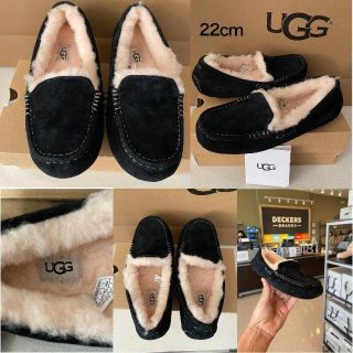 アグ(UGG)の新品 UGG アンスレー ローファー モカシン ブラック 黒 22cm (スリッポン/モカシン)