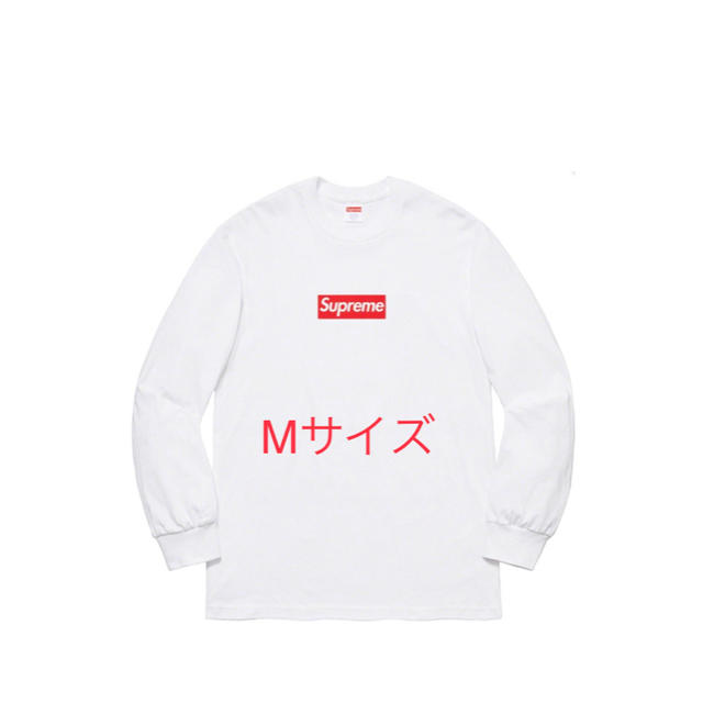 supreme Box Logo L/S Tee ホワイト　Mサイズ