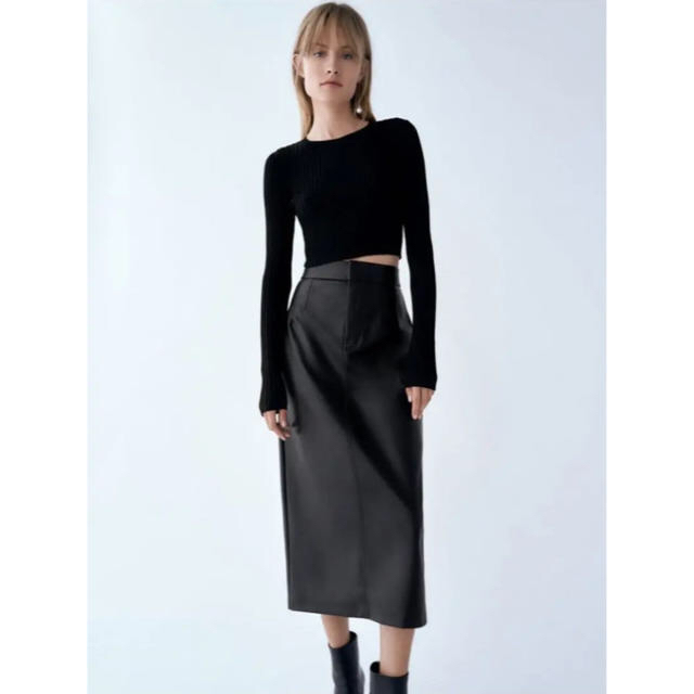 ZARA(ザラ)のZARA レザー風スカート XS レディースのスカート(ロングスカート)の商品写真