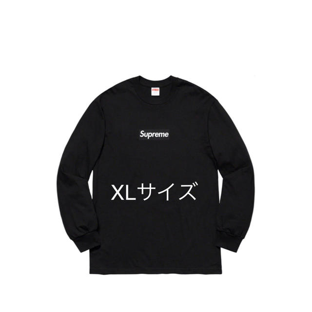 Supreme Box Logo L/S Tee Black XL Tシャツ/カットソー(七分/長袖)