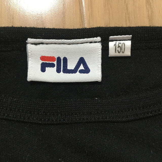 FILA(フィラ)の150センチフィラ黒ワンピース キッズ/ベビー/マタニティのキッズ服女の子用(90cm~)(ワンピース)の商品写真