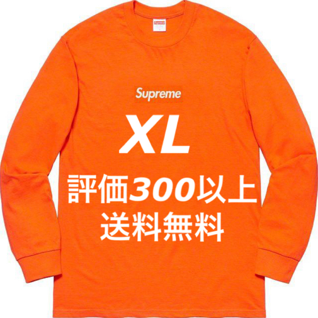 Supreme(シュプリーム)のポグブム様専用 Supreme box logo L/S Tee Orange メンズのトップス(Tシャツ/カットソー(七分/長袖))の商品写真