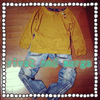▼チェックポイントボタンtops(カットソー(長袖/七分))