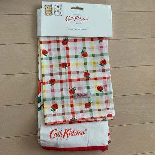 キャスキッドソン(Cath Kidston)のキャスキッドソン  ティータオル2枚セット　ストロベリーギンガム(その他)