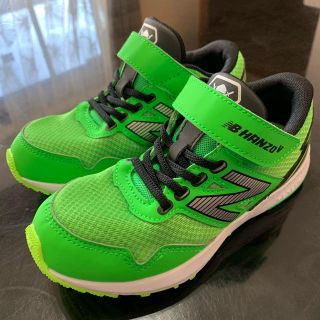 ニューバランス(New Balance)のNEW BALANCE(ニューバランス)HANZOV　18センチ　グリーン(スニーカー)