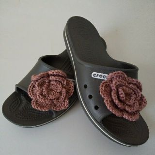 クロックス(crocs)の毛糸コサージュ　シューズクリップ　　2個アソート　ジャムチャームズ(その他)