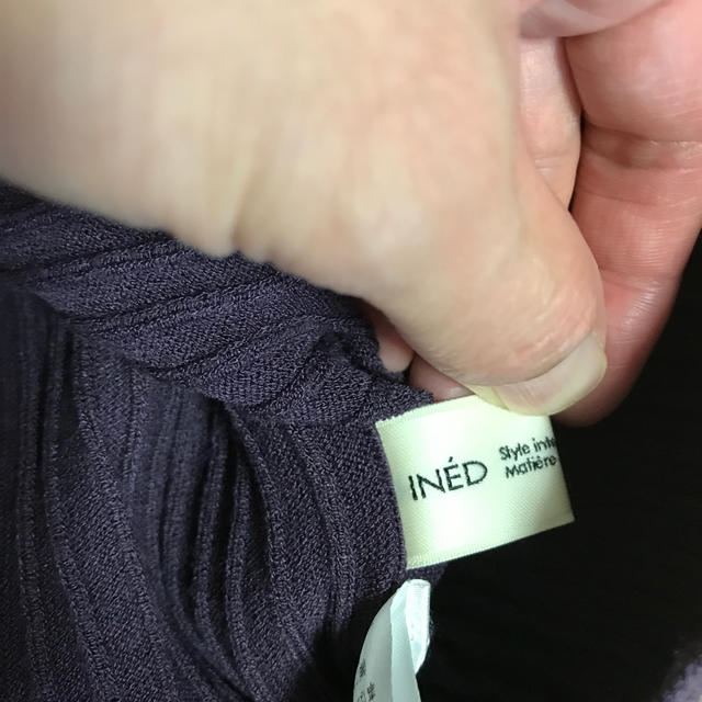 INED(イネド)のINED 7部袖 ニット パープル メンズのトップス(ニット/セーター)の商品写真
