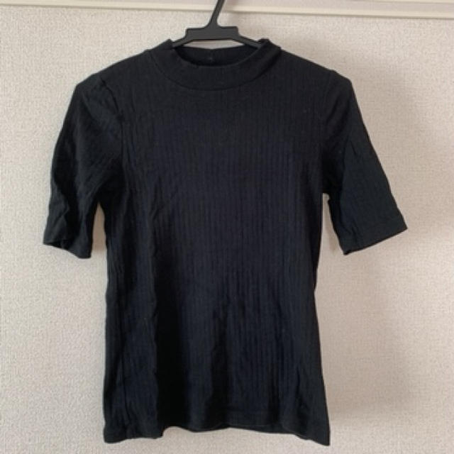 UNIQLO(ユニクロ)のユニクロ　リブTシャツ　5分丈 レディースのトップス(Tシャツ(長袖/七分))の商品写真