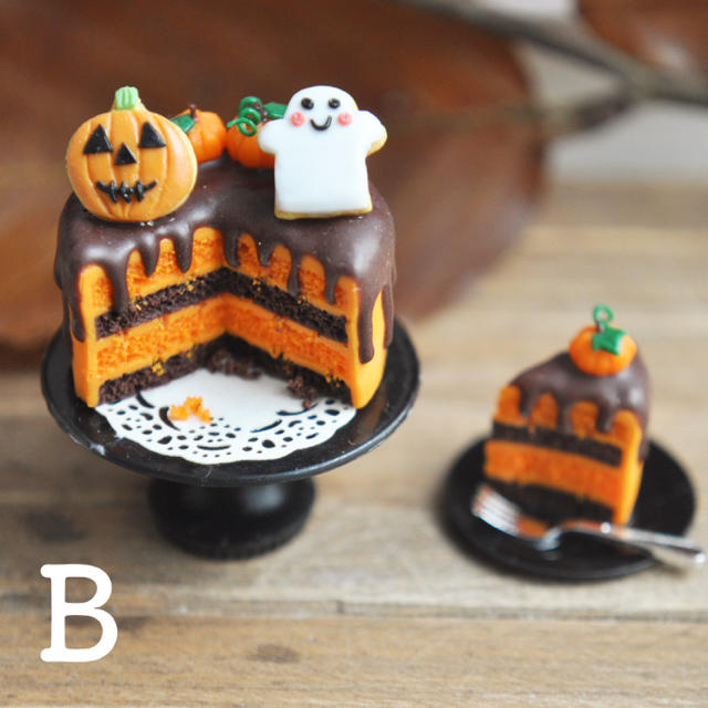 Bハロウィンケーキのセット ハンドメイドのおもちゃ(ミニチュア)の商品写真