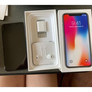 アップル(Apple)の【中古】iPhone x 256gb simフリー(スマートフォン本体)