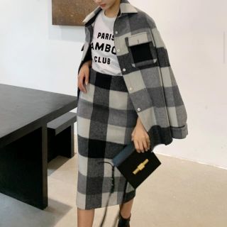 ザラ(ZARA)のbirthday bash block check skirt(ひざ丈スカート)