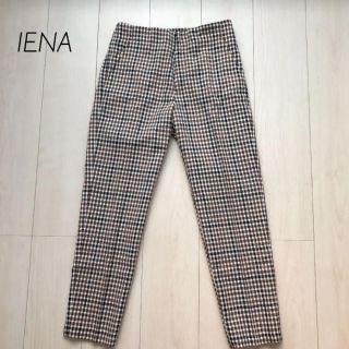 イエナ(IENA)のIENA イエナ チェック テーパードパンツ(クロップドパンツ)