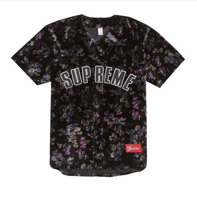 Supreme Floral Baseball Jersey Black