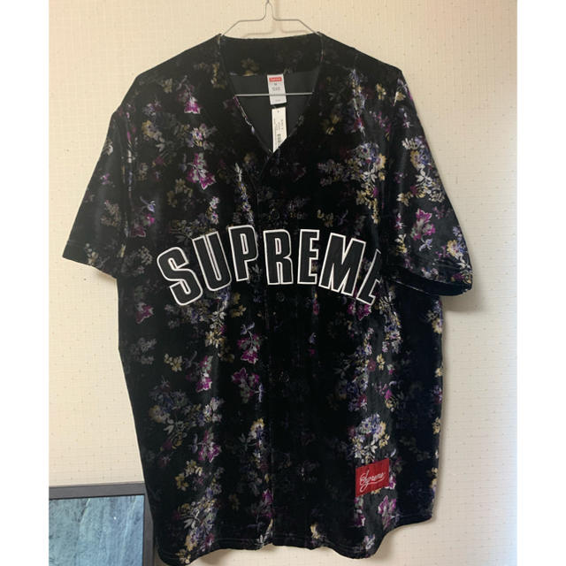 Supreme Floral Baseball Jersey Black 1