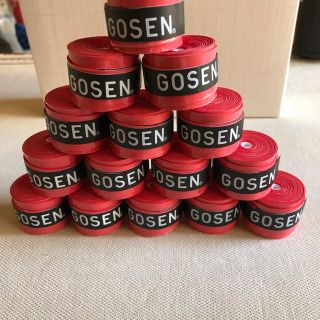 ゴーセン(GOSEN)のGOSENグリップテープ 赤15個(テニス)